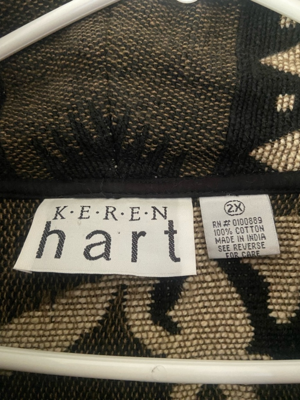 K•E•R•E•N Hart Tapestry Jacket Blazer Button Detail Equestrian Western Plus 2X - Picture 9 of 10